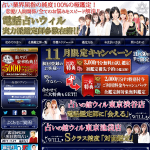 ズバリと言い当てる電話占いウィル-霊感霊視-未来予知