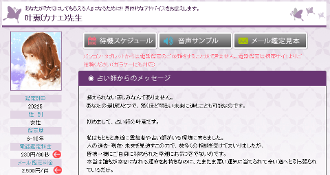 叶恵(カナエ)先生の料金